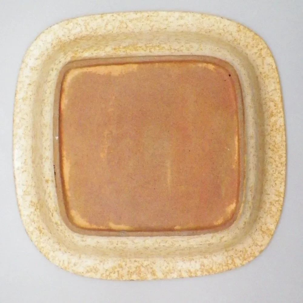 Vintage Pottery Craft Stoneware Square Casserole Dish #566 Mid Century Modern